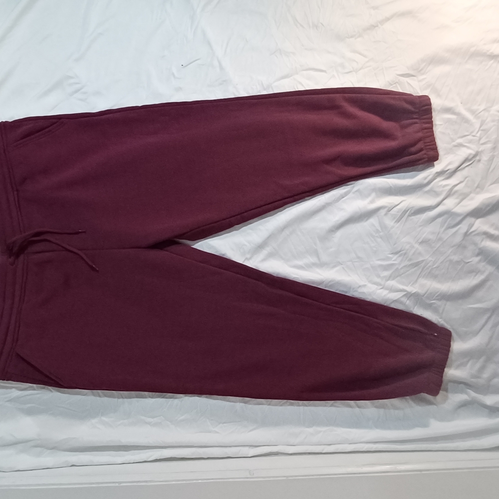 Purple Tapered Joggers with Elastic Cuffs